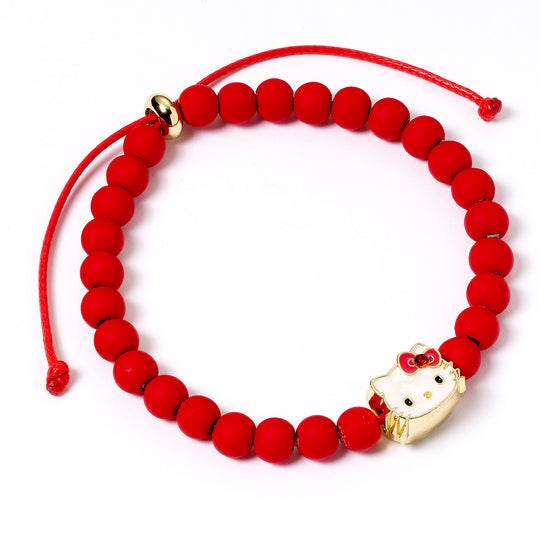 HELLO KITTY - Red - Bead Bracelet