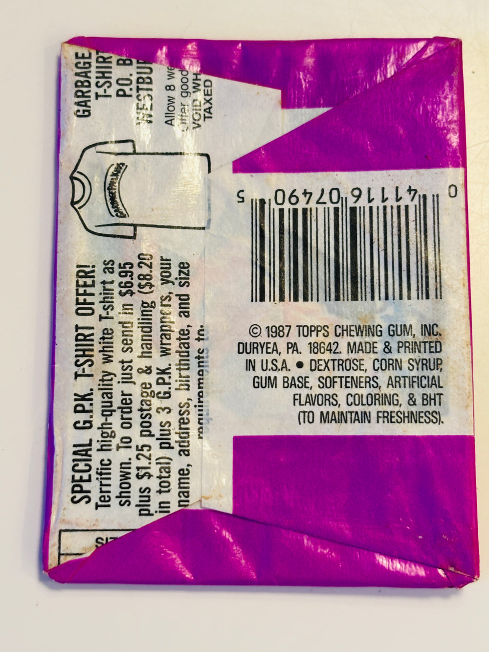 Garbage Pail Kids 7th Series (1987). Uåpnet pakke!