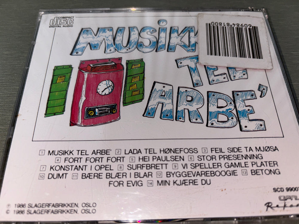 Vazelina Bilopphøggers – Musikk tel arbe'. 1984. CD.