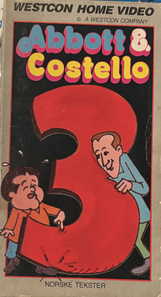 Download / Stream: Abbott & Costello (Helan & Halvan). Vol. 3.  VHS slipcase. Norwegian subtitles.