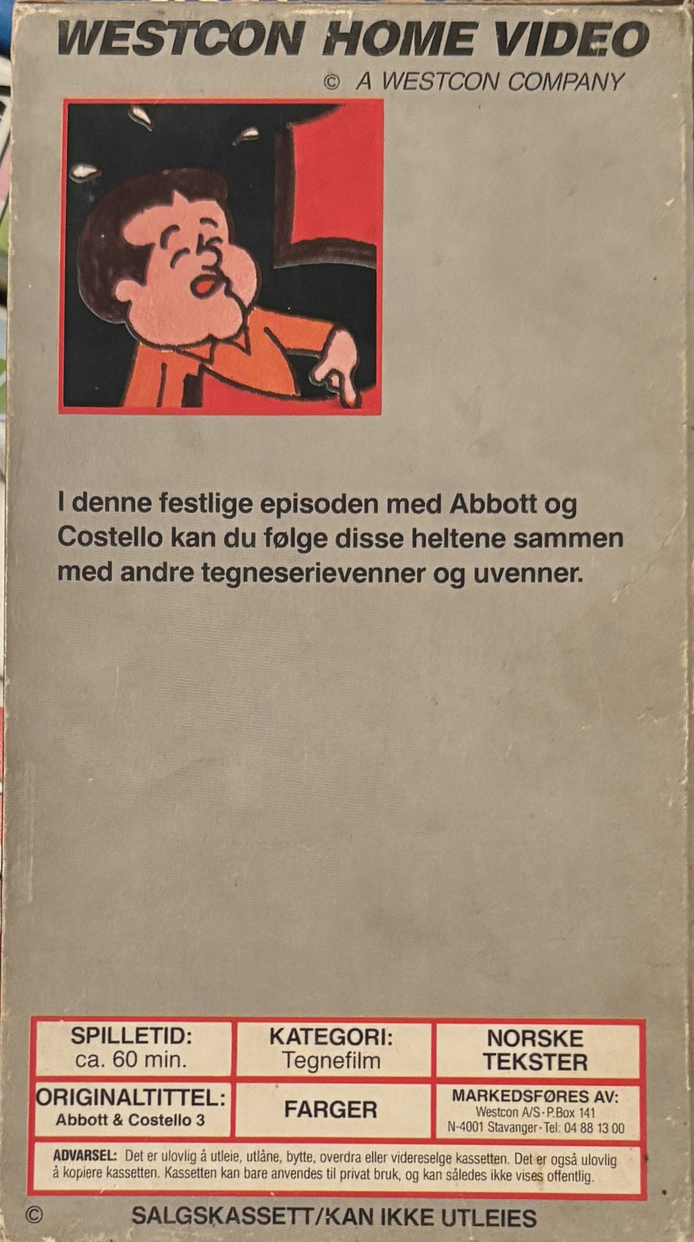 Download / Stream: Abbott & Costello (Helan & Halvan). Vol. 3.  VHS slipcase. Norwegian subtitles.