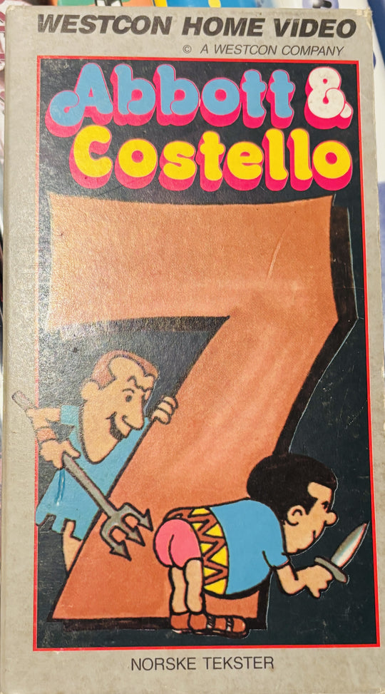 Download / Stream: Abbott & Costello (Helan & Halvan). Vol. 7.  VHS slipcase. Norwegian subtitles.