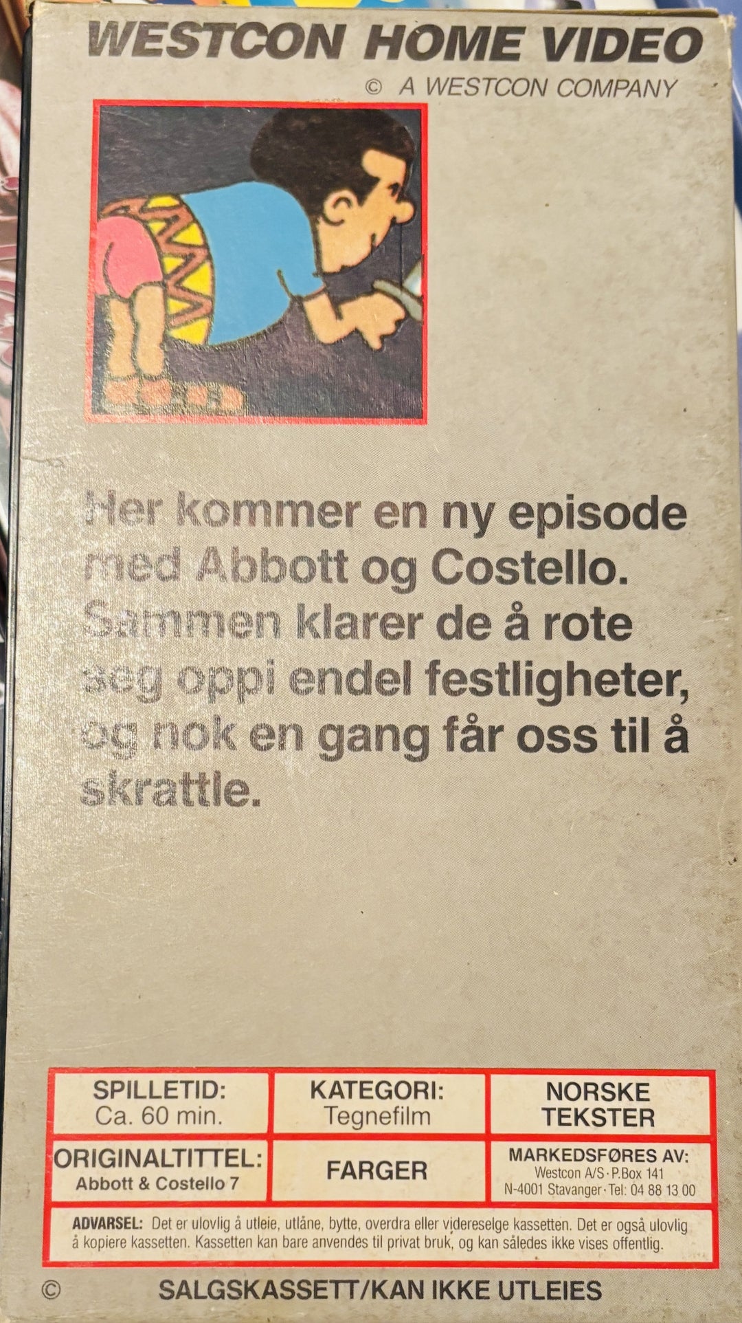 Download / Stream: Abbott & Costello (Helan & Halvan). Vol. 7.  VHS slipcase. Norwegian subtitles.