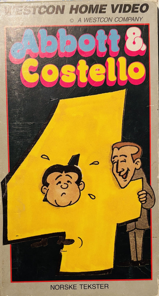 Download / Stream: Abbott & Costello (Helan & Halvan). Vol. 4.  VHS slipcase. Norwegian subtitles.