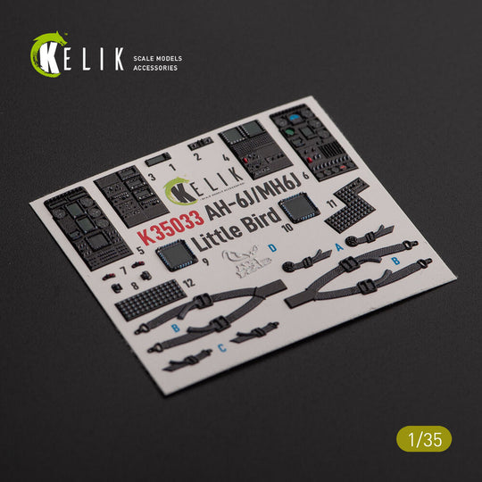 AH-6J/MH6J Little Bird interior 3D decals for Zimi models/KittyHawk