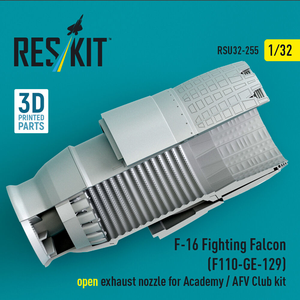 F-16 Fighting Falcon (F110-GE-129) open exhaust nozzle for Academy / AFV Club kit (3D Printed)