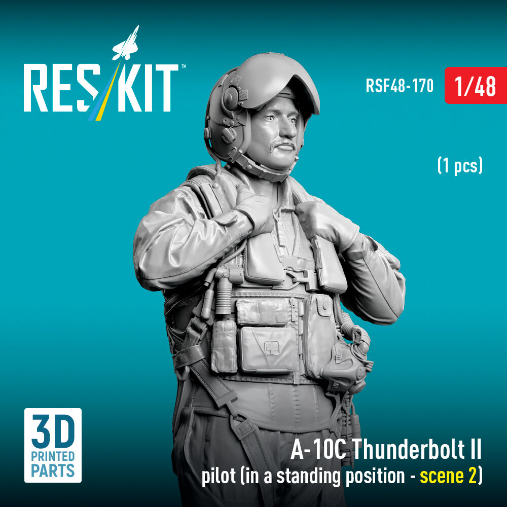 A-10C Thunderbolt II pilot (in a standing position - scene 2) (1 pcs) (3D Printed)