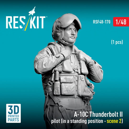 A-10C Thunderbolt II pilot (in a standing position - scene 2) (1 pcs) (3D Printed)