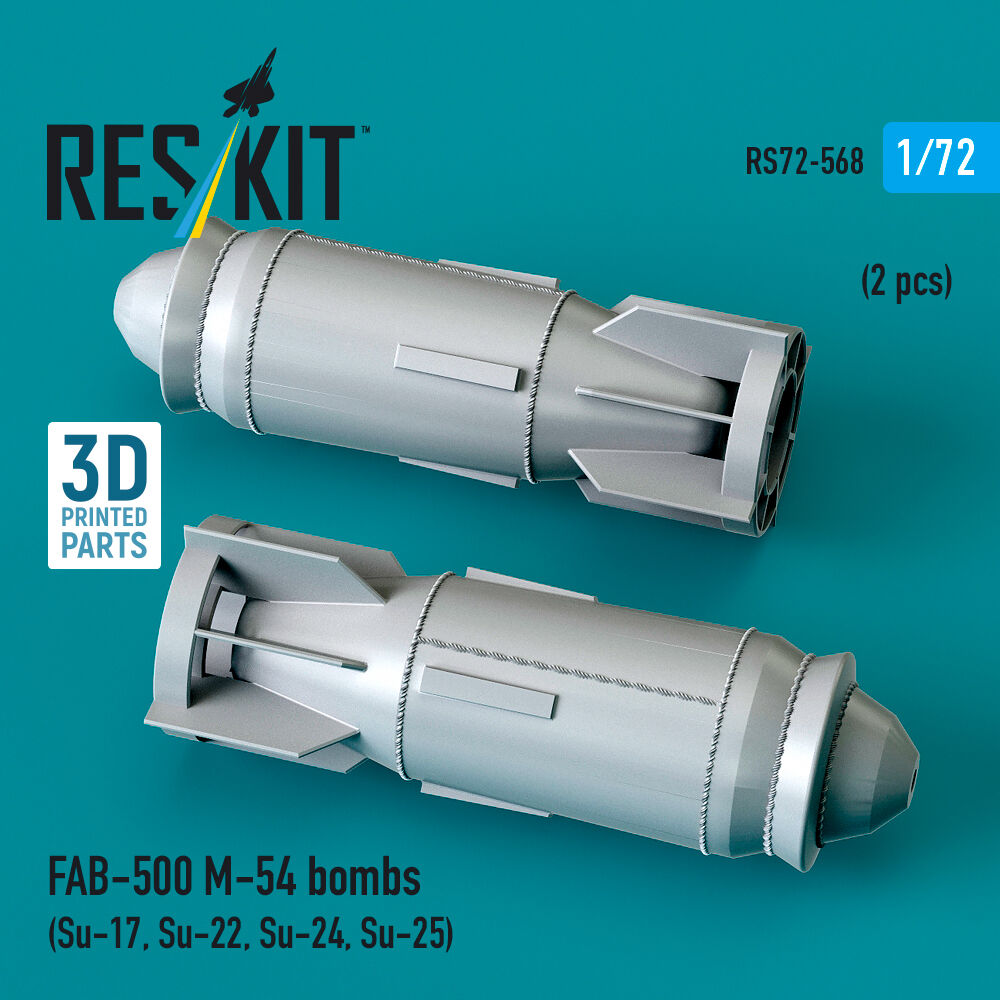 FAB-500 M-54 bombs (2 pcs) (Su-17, Su-22, Su-24, Su-25) (3D Printed)