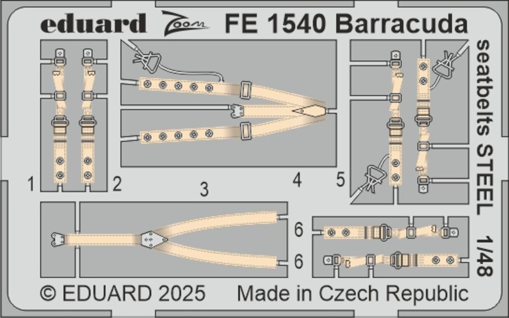 Barracuda seatbelts STEEL  TRUMPETER