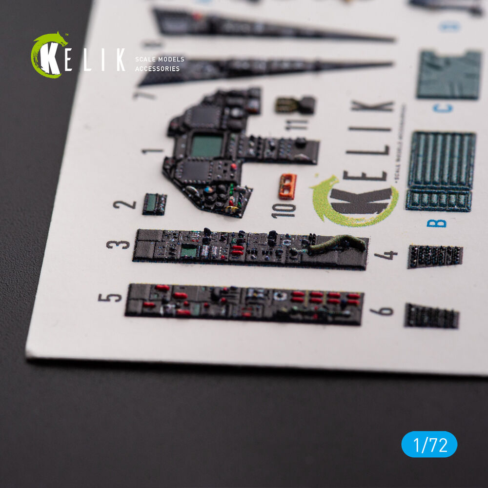 F-117A NIGHTHAWK - interior 3D decals for Hasegawa kit