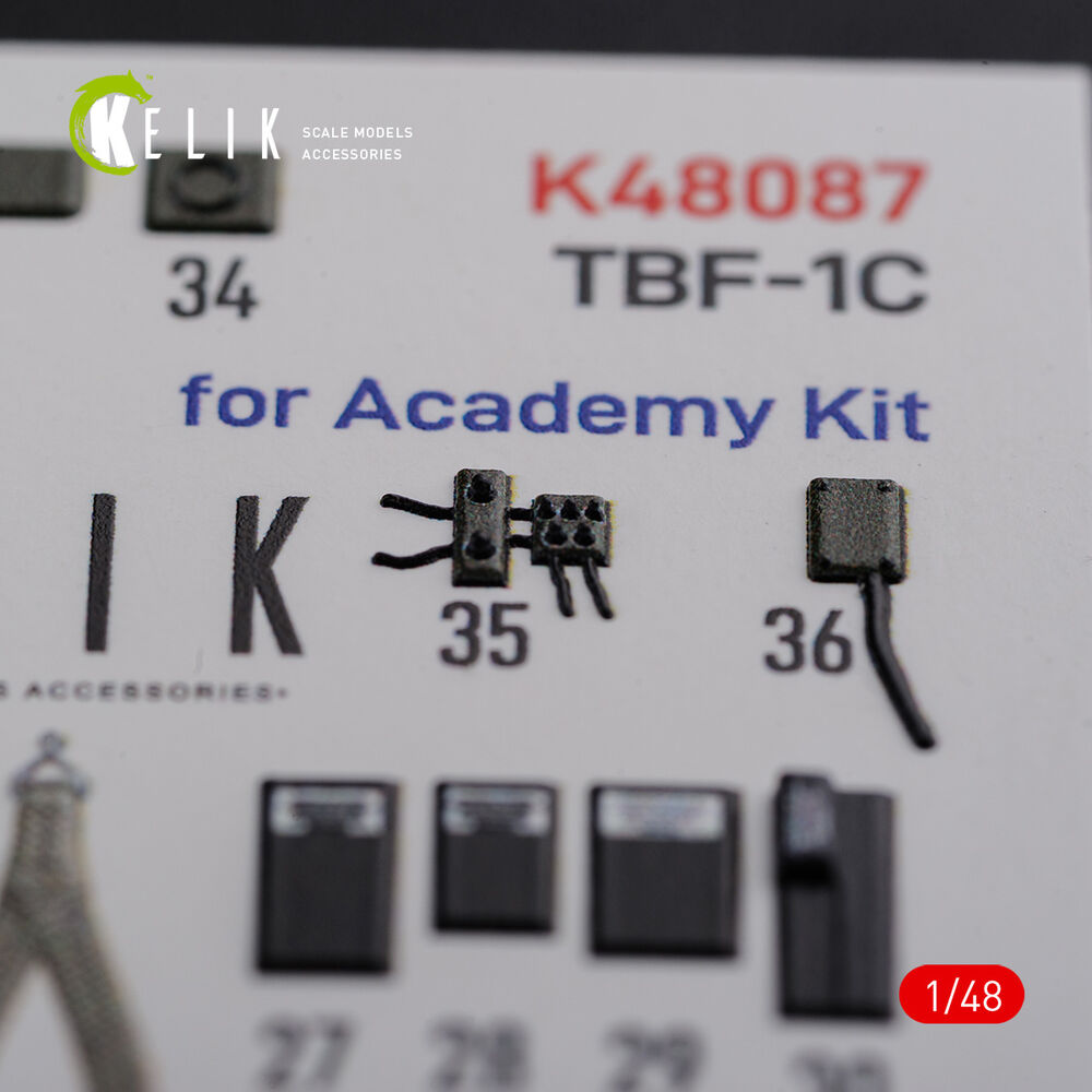 TBF-1C interior 3D decals for Academy kit
