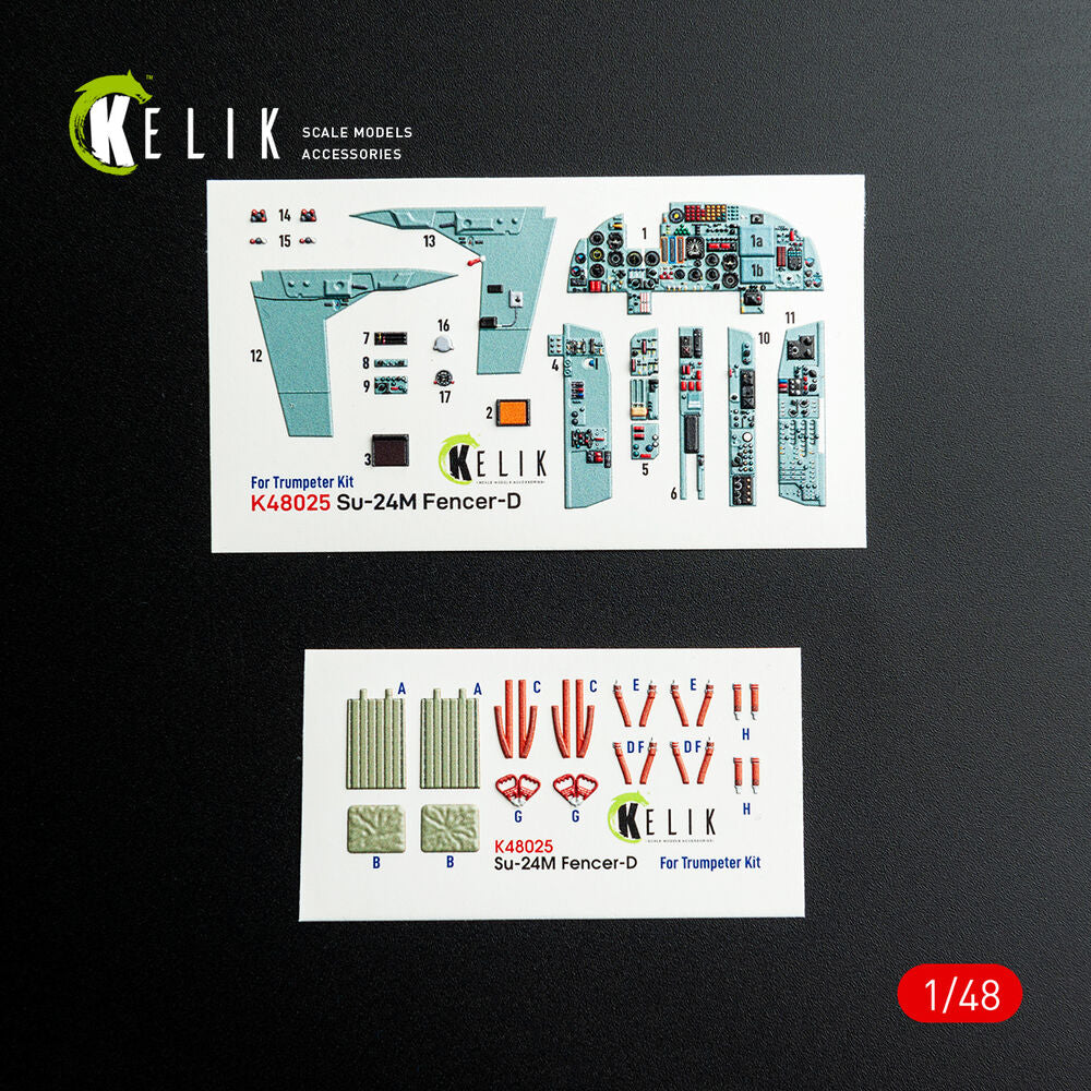 SU-24 interior 3D decals for Trumpeter kit
