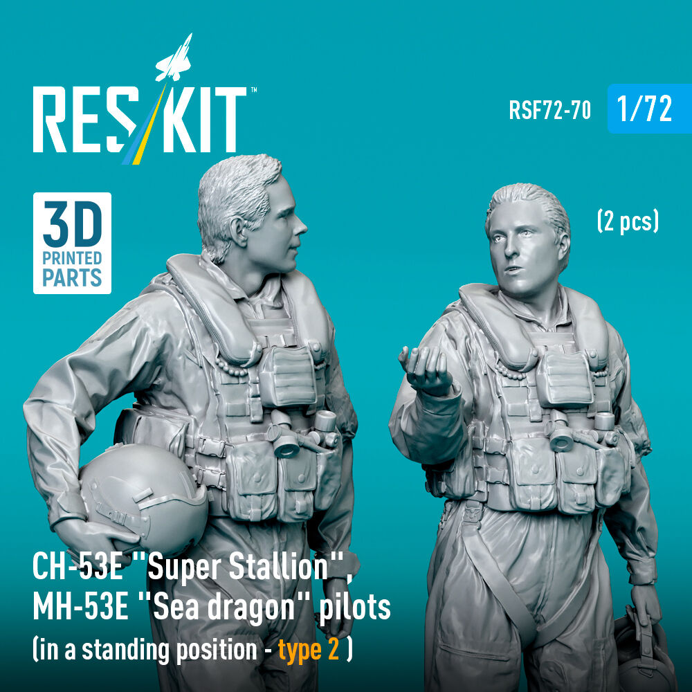 CH-53E Super Stallion, MH-53E Sea dragon pilots (in a standing position - type 2) (2 pcs) (3D Printed)