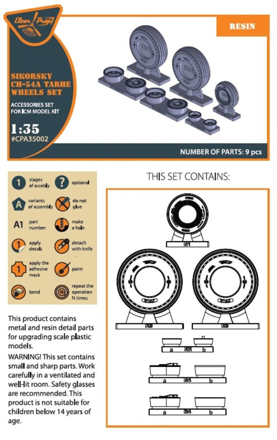 CH-54A Tarhe wheel set for ICM kits
