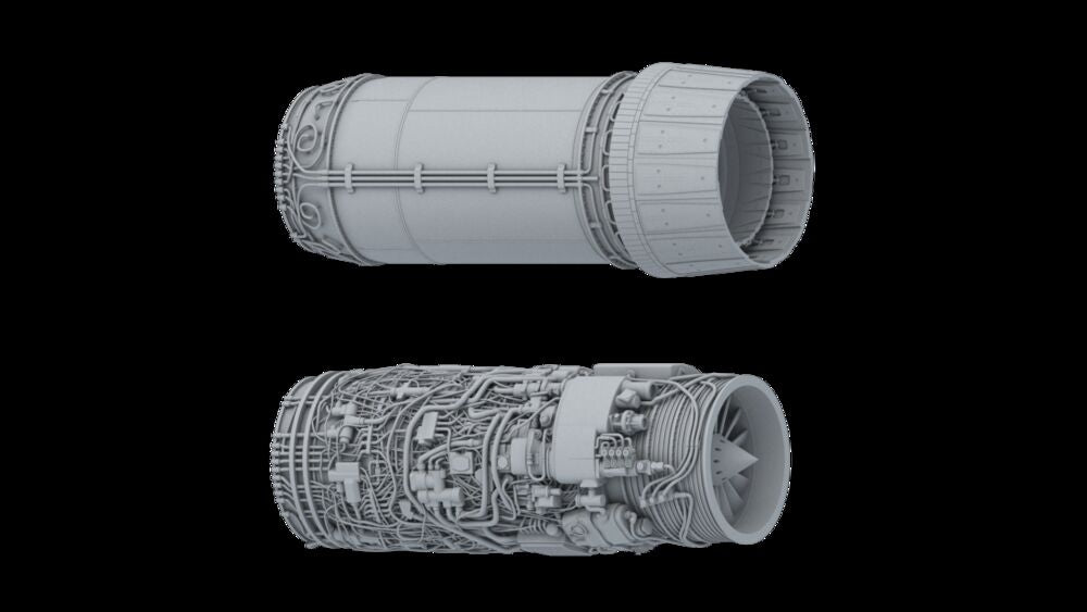 Mirage 2000 D/N 3D RESIN PRINTS OF ENGINES AND SEATS