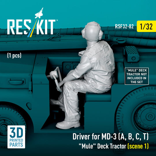 Driver for MD-3 (A, B, C, T) Mule Deck Tractor (scene 1) (1 pcs) (3D Printed)