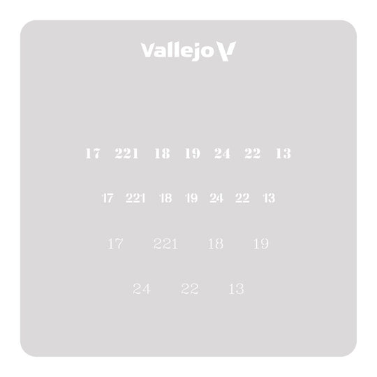 Vallejo Stencils: Soviet Numbers WWII 125 x 125 mm