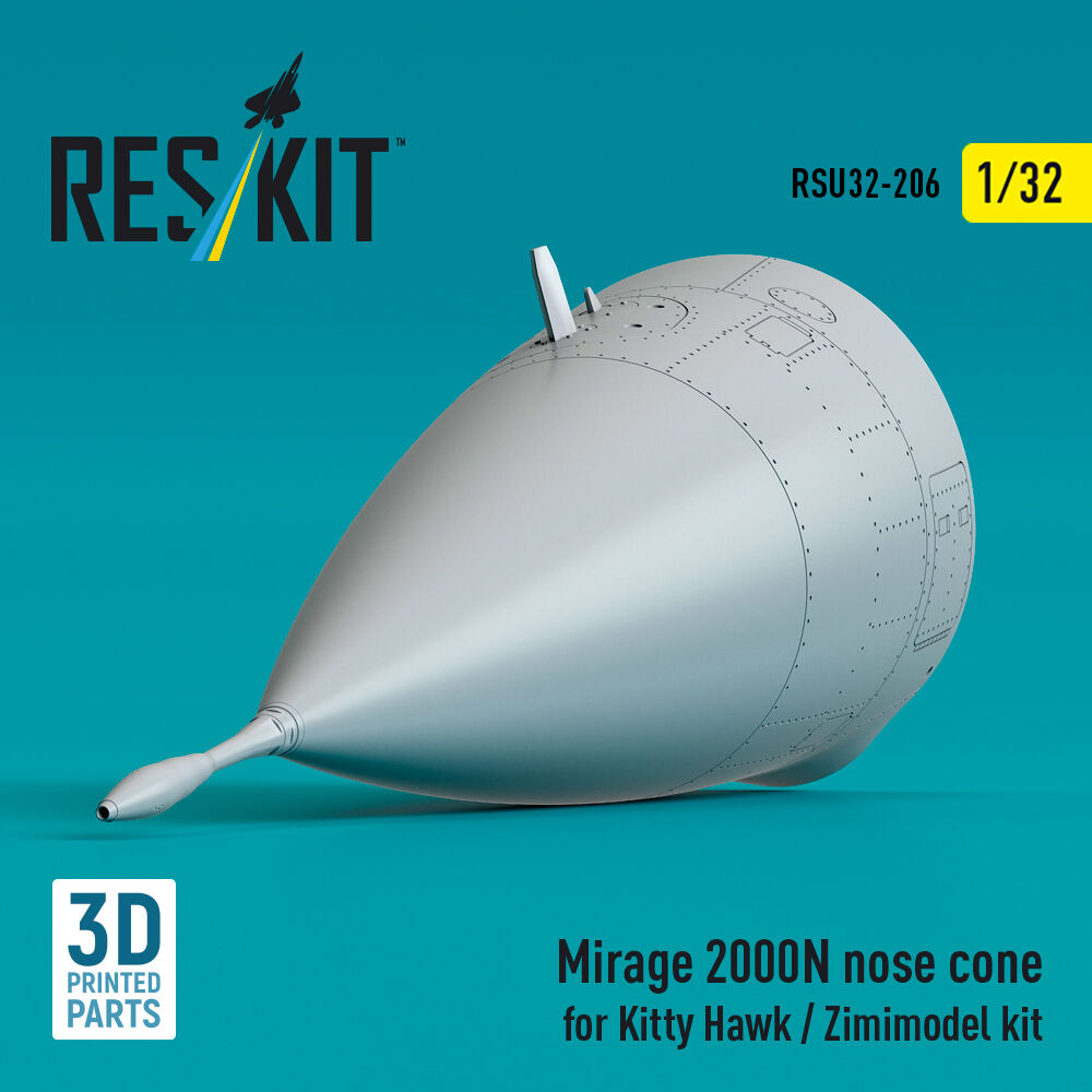 Mirage 2000N nose cone for Kitty Hawk / Zimimodel kit (3D Printed)