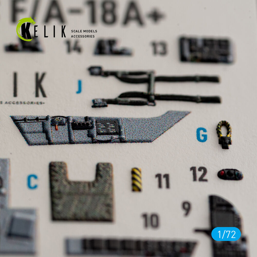 USMC F/A-18+ -  interior 3D decals for Academy 12411