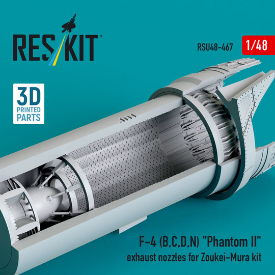 F-4 (B, C, D, N) Phantom II exhaust nozzles for Zoukei-Mura kit (3D Printed)