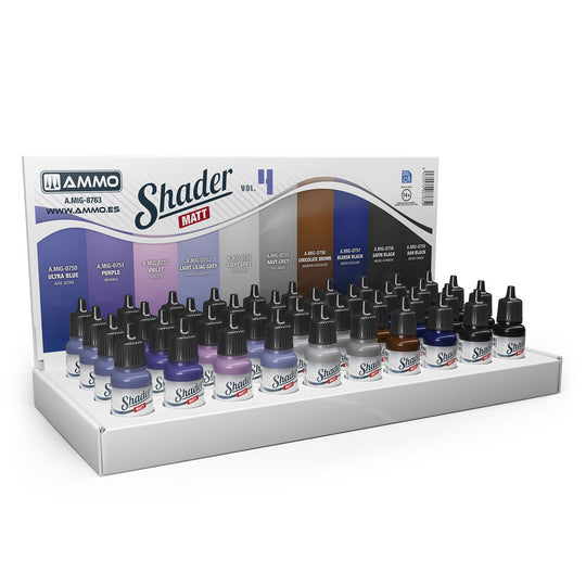 Shader Matt Vol.4 Display (10 kind of 17 ml Shaders Matt x 4 pcs. each)