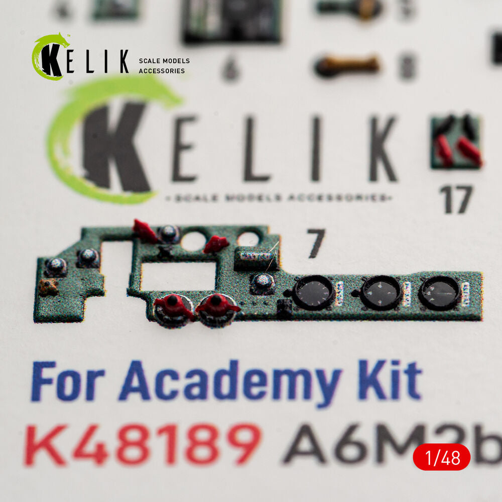 A6M2b Zero - interior 3D decals for Academy