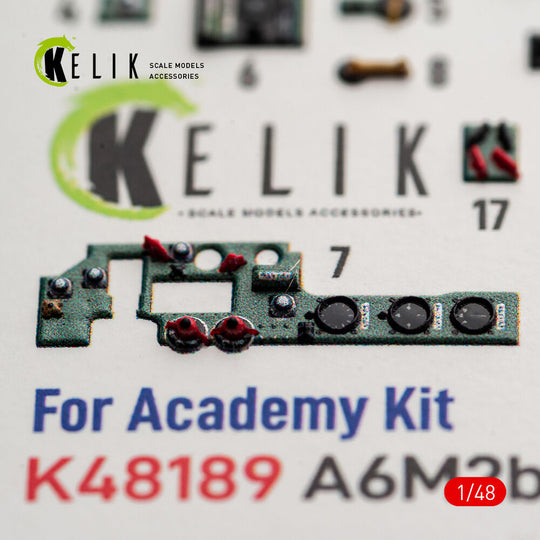 A6M2b Zero - interior 3D decals for Academy