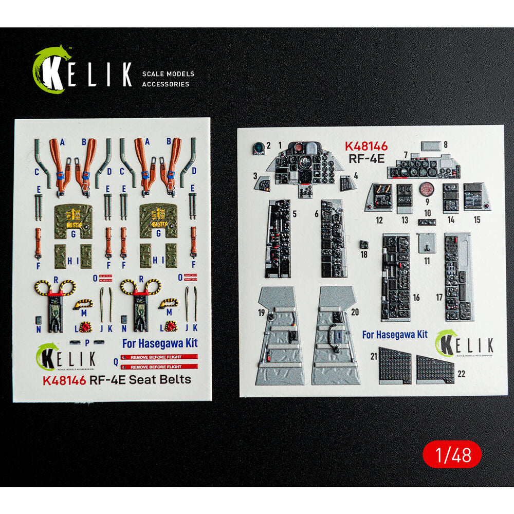 RF-4E - interior 3D decals for Hasegawa kit