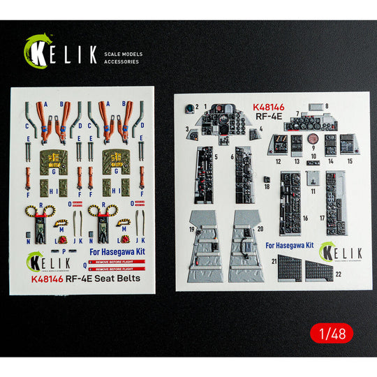 RF-4E - interior 3D decals for Hasegawa kit