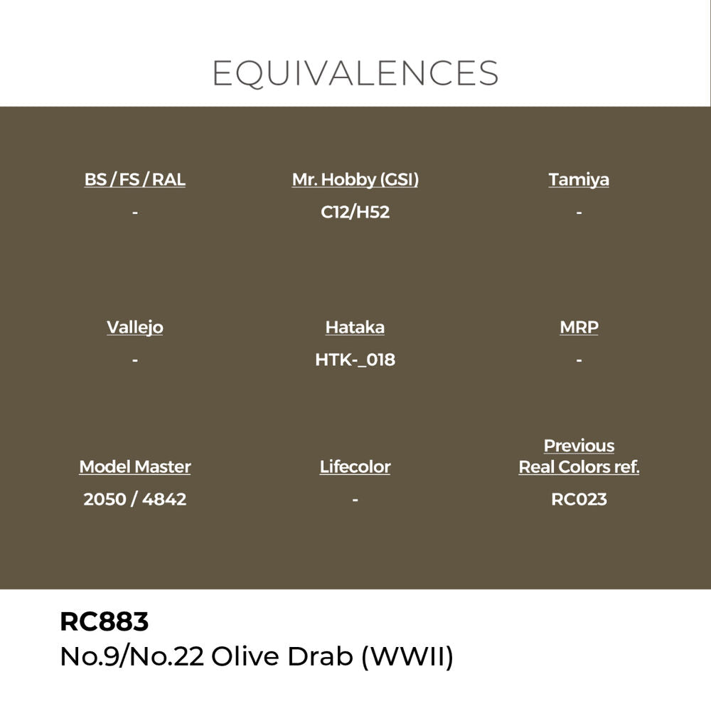 Real Colors: No.9/No.22 Olive Drab (WWII) 17 ml.
