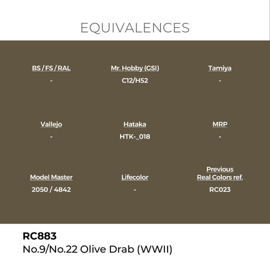 Real Colors: No.9/No.22 Olive Drab (WWII) 17 ml.