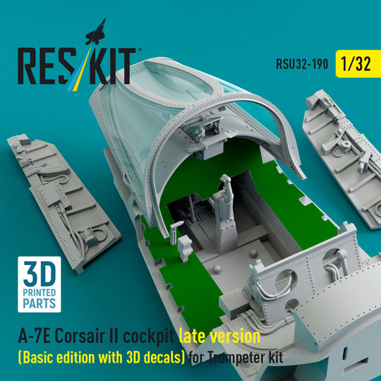 A-7E Corsair II late cockpit (Basic edition with 3D decals) for Trumpeter kit (3D Printed)