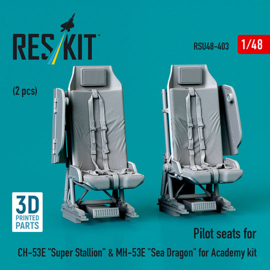 Pilot seats for CH-53E Super Stallion & MH-53E Sea Dragon for Academy kit (2 pcs) (3D printed)
