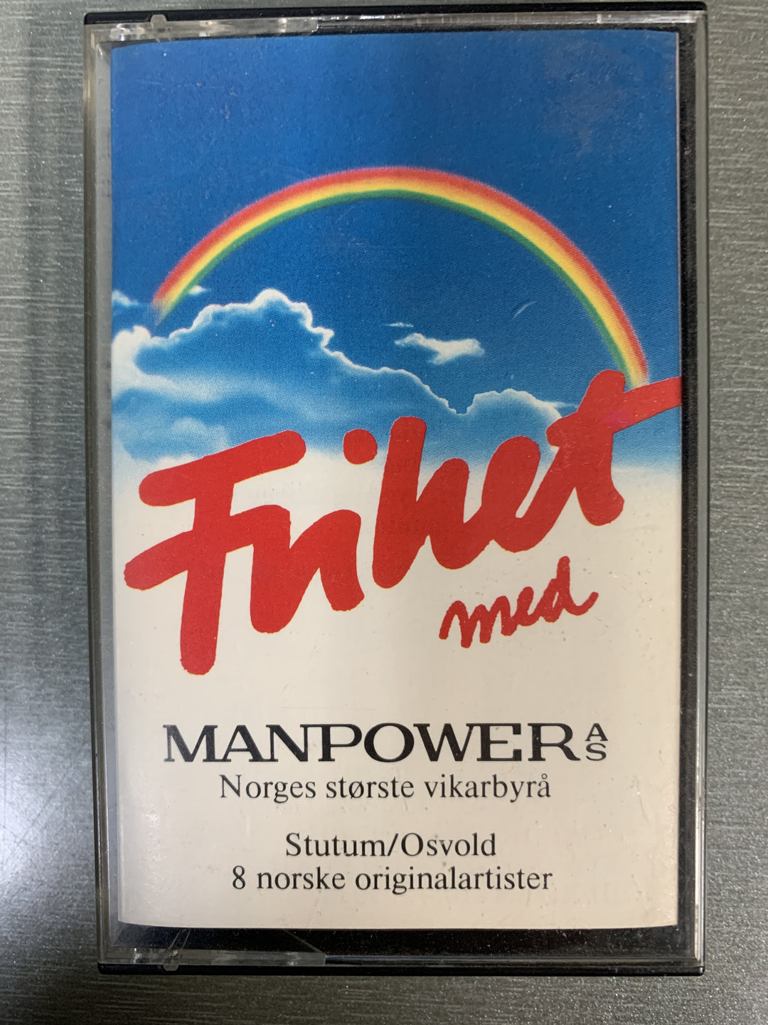 Frihet med Manpower – Stutum/Osvold og 8 norske originalartister. Kassett.