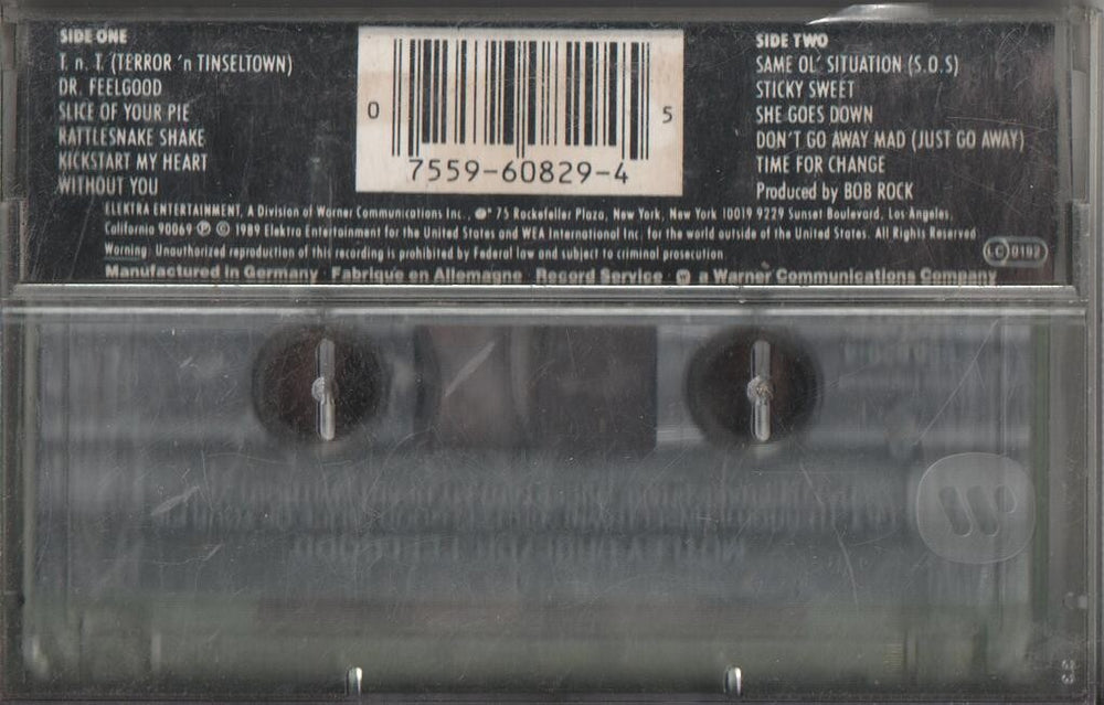 Mötley Crüe – Dr. Feelgood. Kassett.
