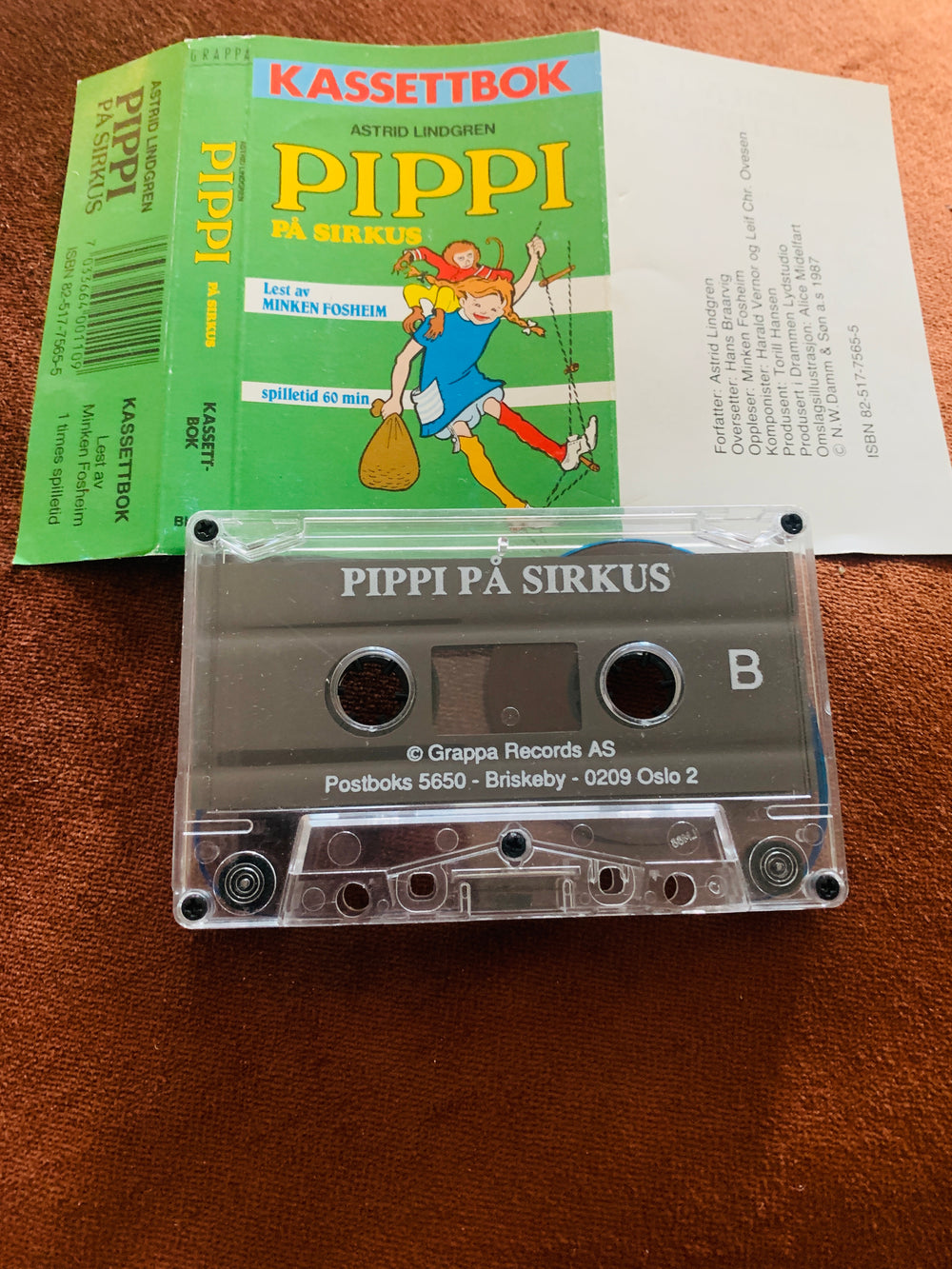 Astrid Lindgren – Pippi på sirkus. Kassett.