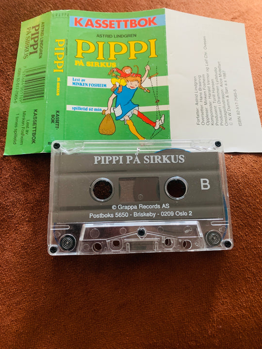 Astrid Lindgren – Pippi på sirkus. Kassett.