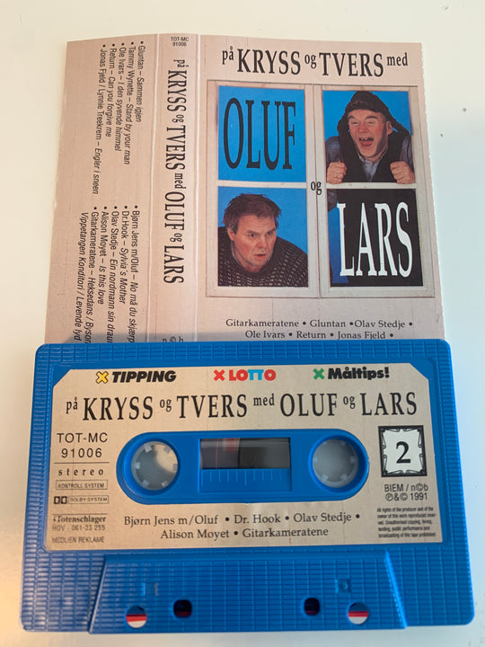 Oluf & Lars – På kryss og tvers. Kassett.