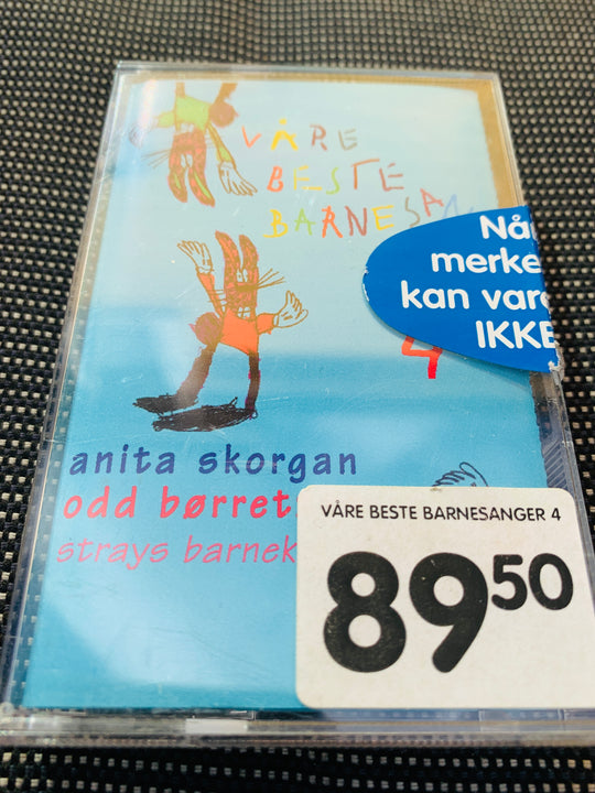 Våre beste barnesanger 4 – Anita Skorgan m.fl. Kassett.