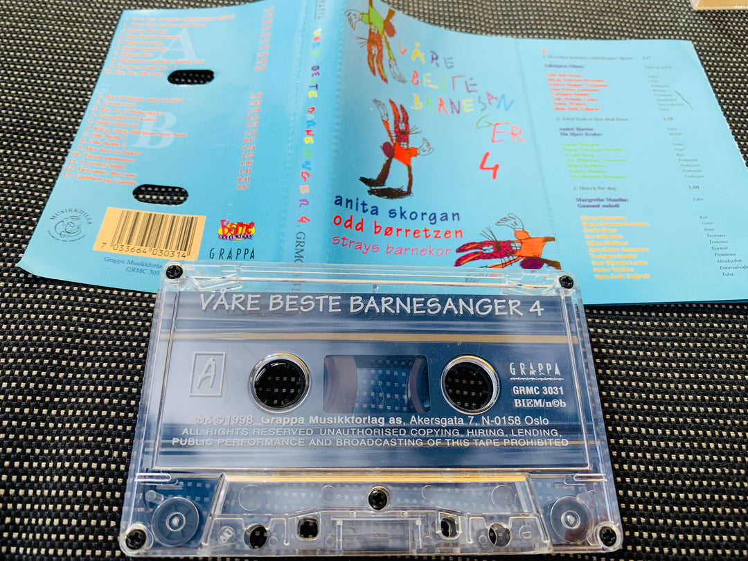 Våre beste barnesanger 4 – Anita Skorgan m.fl. Kassett.