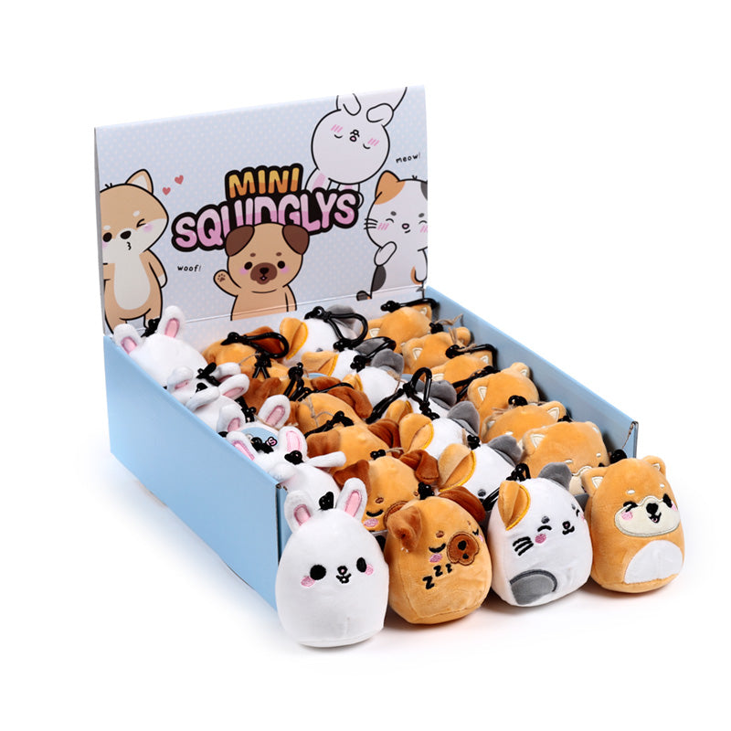 KAWAII - Adoramals - Box 24 Plush Keychain 'Mini Squidglys'