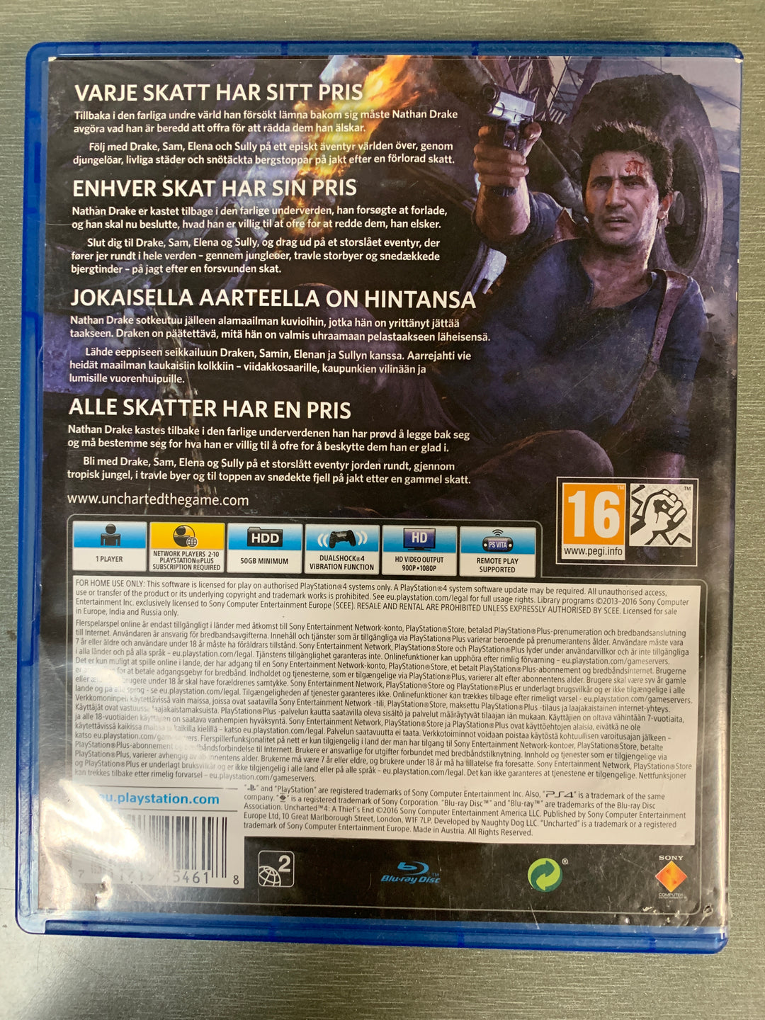Uncharted 4: A Thief’s End. PS4.