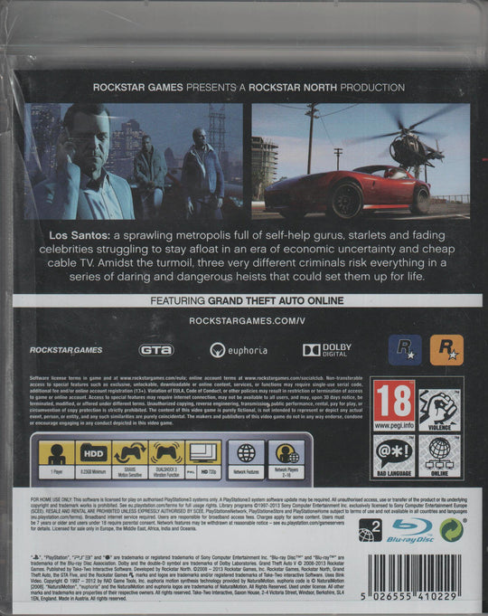 Grand Theft Auto V. PS3.