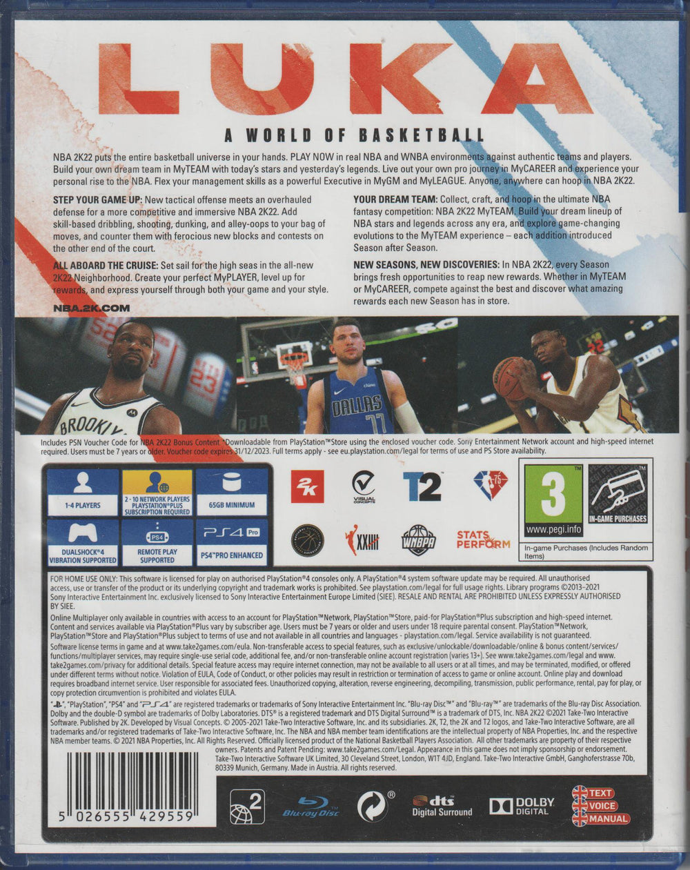NBA 2K22. PS4.