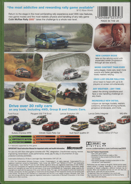 Colin McRae Rally 2005. XBOX.