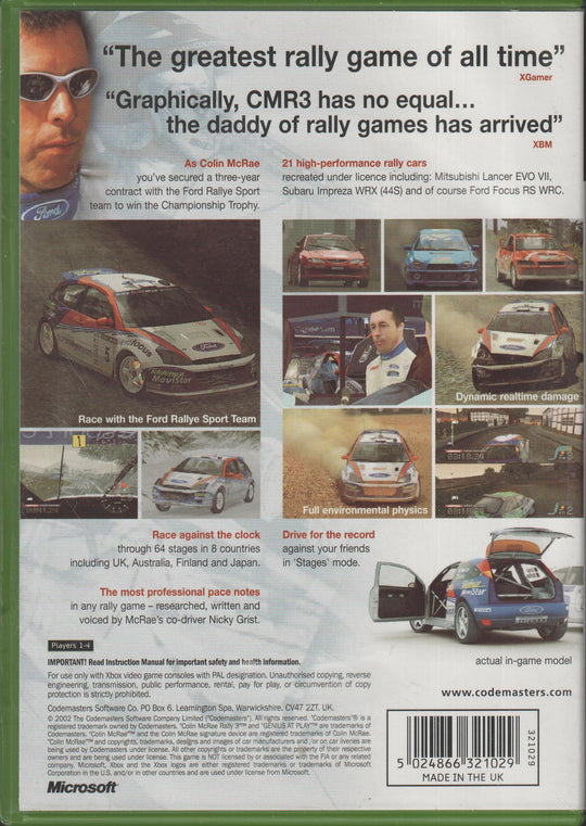 Colin McRae Rally 3. XBOX.