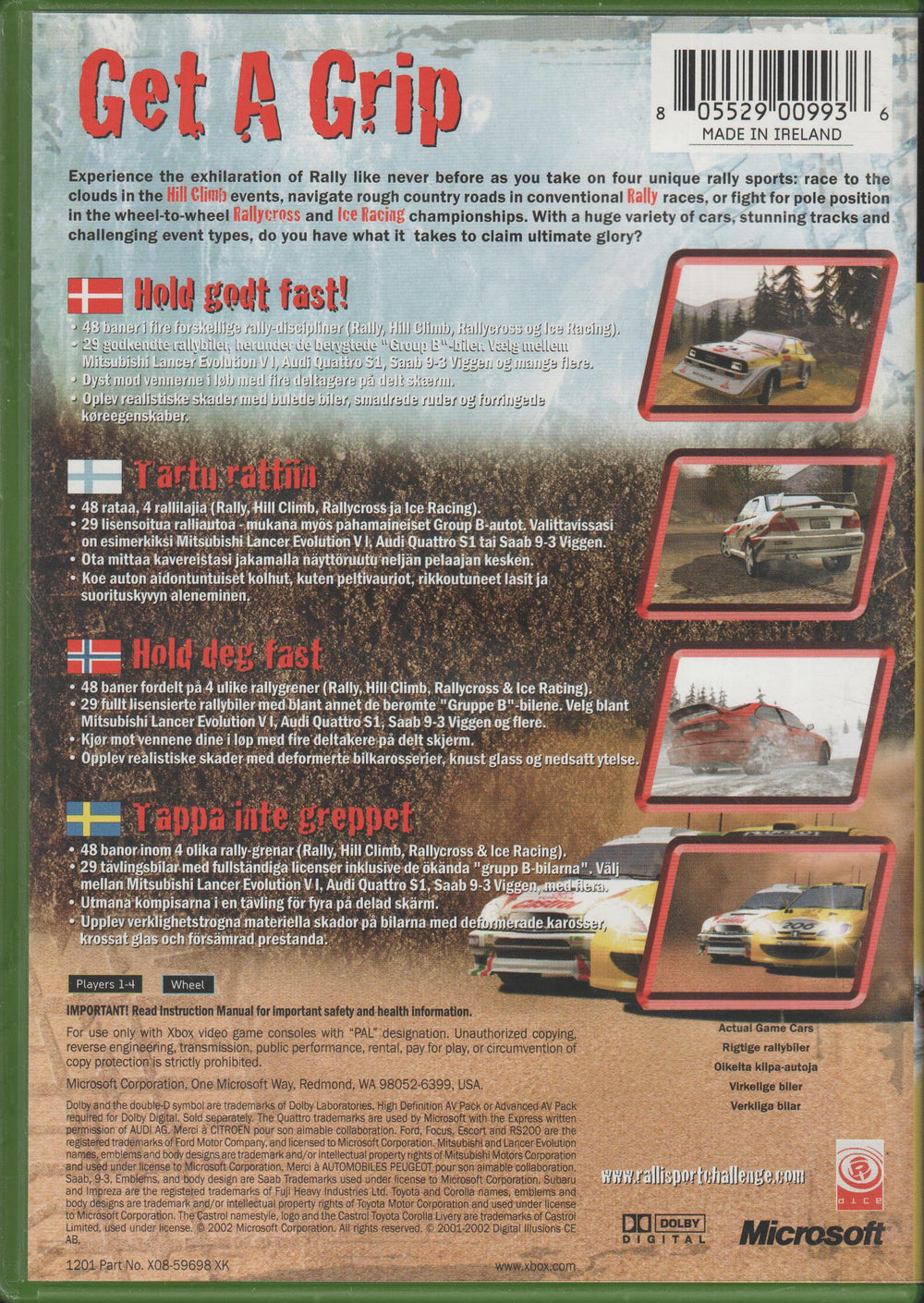 RalliSport Challenge. XBOX.