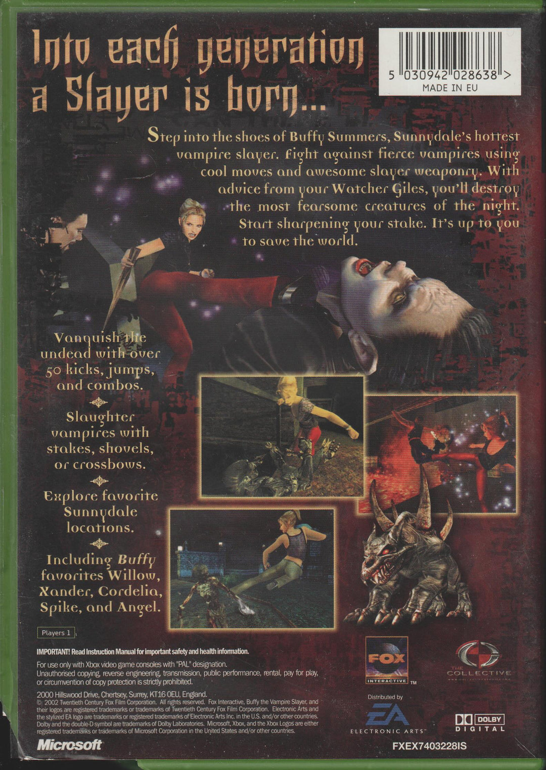 Buffy the Vampire Slayer. XBOX.