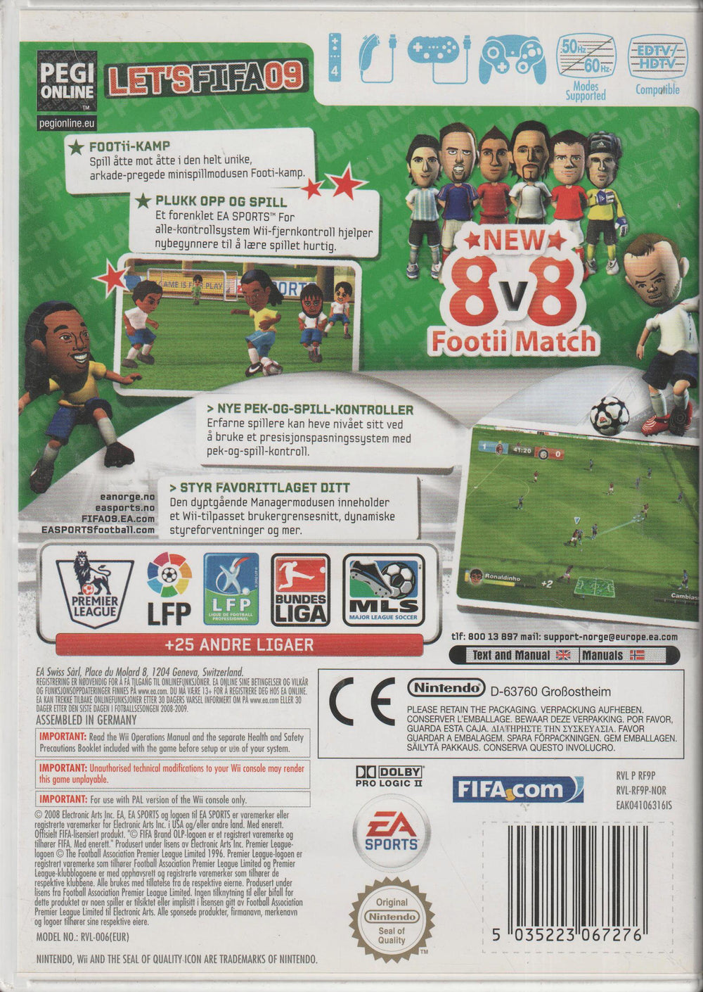 FIFA 09 All-Play. Wii.